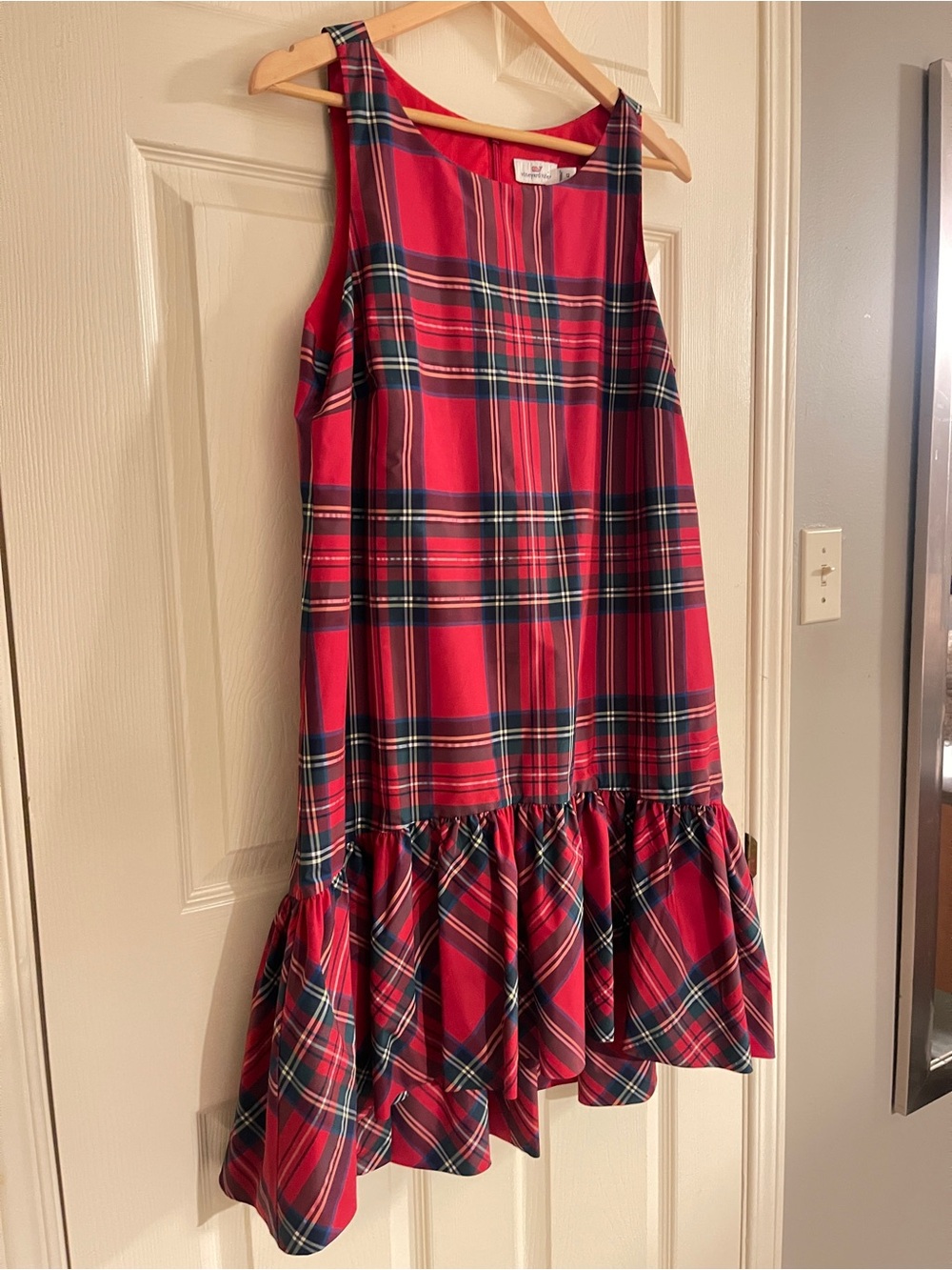 VINYARD VINES - Amelia Jolly Plaid Swing Dress - Picture 5 of 8
